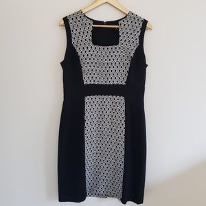 Tahari size 10 geometric sheath dress